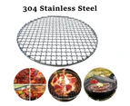 Round Stainless Steel BBQ Grill Roast Mesh Net Non-stick Barbecue Baking Pan-15cm