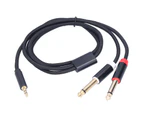 3683 Adapter Cable Cotton Woven Mesh 3.5Mm Male To Dual 6.35Mm Audio Tuning Speaker Adapter Cable1M/3.3Ft