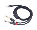 3683 Adapter Cable Cotton Woven Mesh 3.5Mm Male To Dual 6.35Mm Audio Tuning Speaker Adapter Cable1M/3.3Ft