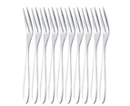 10Pcs Stainless Steel Cake Fork Cocktail Dessert Fork