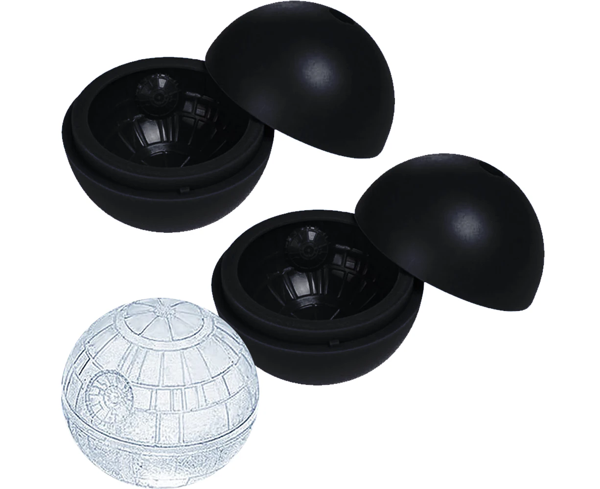 Star Wars Ice Molds Sphere Big Ice Ball， for Whiskey, Bourbon and Cola -black (L)