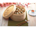 Steamer，Bamboo Steamer With Two Cages And One Cover 21Cm-Handmade Bamboo Weaving Steaming Rack Xiaolongbao Steaming Drawer