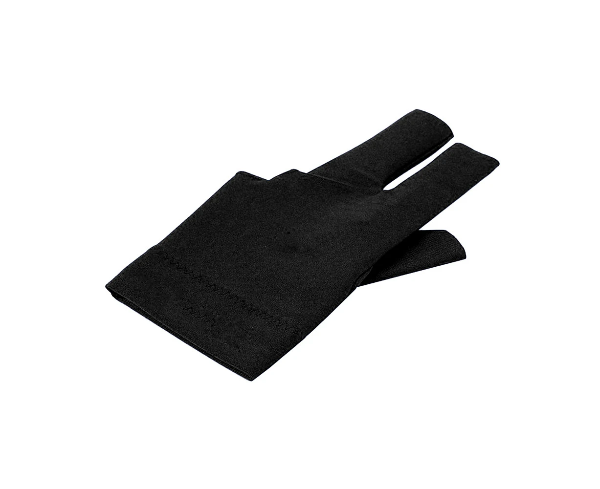 1Pc Billiard Elastic Anti-slip Snooker Cue Pool Shooters Three Fingers Gloves Tool-Black