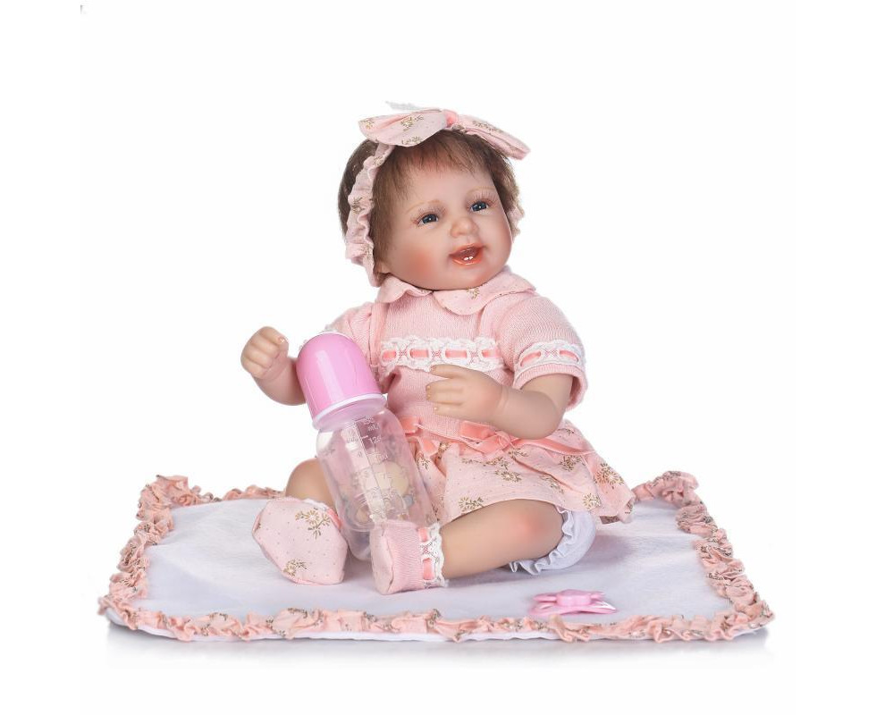 Lifelike Reborn Baby Dolls Girl 16 Inch Realistic Baby Doll Silicone Full Body Baby Toddler with Doll Accessories Christmas Gift for Kids Age 3 A15 Catch