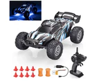 1 Set RC Car Toy with Lights Rechargeable Shock Proof Simulation Model Toy 1/32 Scale High Speed Drift Racing Remote Control Off-Road Car Boys Toy - Blue