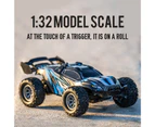 1 Set RC Car Toy with Lights Rechargeable Shock Proof Simulation Model Toy 1/32 Scale High Speed Drift Racing Remote Control Off-Road Car Boys Toy - Blue