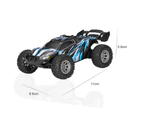 1 Set RC Car Toy with Lights Rechargeable Shock Proof Simulation Model Toy 1/32 Scale High Speed Drift Racing Remote Control Off-Road Car Boys Toy - Blue