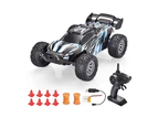 1 Set RC Car Toy with Lights Rechargeable Shock Proof Simulation Model Toy 1/32 Scale High Speed Drift Racing Remote Control Off-Road Car Boys Toy - Blue