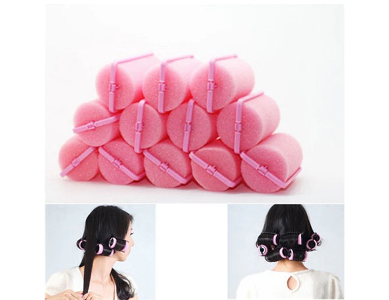 12Pcs/Bag Magic Sponge Foam Cushion Hair Styling Rollers Curlers Twist Tool
