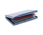 Credit Card Holder Smooth Surface Protective Lightweight RFID Blocking Credit Card Holder for Business Card Blue
