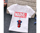 Marvel Child T-shirts Summer The Avengers Kids T Shirt Children Cartoons Kawaii Casual Clothes Super Hero Top Boy Girl Tee Shirt / Mw0880 / 1t