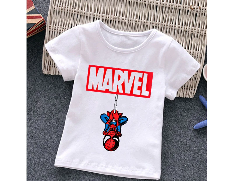 Marvel Child T-shirts Summer The Avengers Kids T Shirt Children Cartoons Kawaii Casual Clothes Super Hero Top Boy Girl Tee Shirt / Mw0880 / 1t