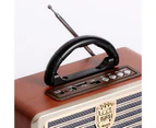 Wireless Speaker High Fidelity FM Radio Portable Wooden Retro Style Bluetooth-compatible Subwoofer Sound Box for-Red
