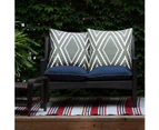 Outdoor Waterproof Boho Throw Pillow Covers Geometric Pillow Cases for Patio Garden Set of 2, 18 X 18 Inches - Gray