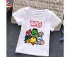Marvel Child T-shirts Summer The Avengers Kids T Shirt Children Cartoons Kawaii Casual Clothes Super Hero Top Boy Girl Tee Shirt / Mw0878 / 4t