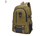 Backpack Large Capacity Anti-Theft Design Canvas Canvas Backpack for Daily Life - Army Green