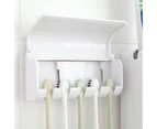 Toothbrush Holder Automatic Toothpaste Dispenser Wall Mount Rack Bathroom Tools Set