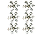 6Pcs Christmas Snowflake Napkin Rings Table Wedding Party Decor Towel Buckles-Silver