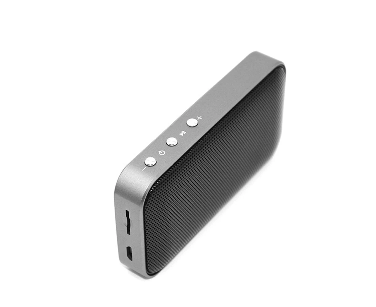 Windyhope Portable Wireless Mini Style Bluetooth-compatible Speaker Support TF Card USB Rechargeable-Black