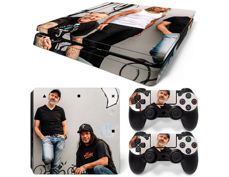 PS4 Slim Skin Vinyl Decal Protective Cover for Sony Playstation Game Console + PS4 Controllers Sticker - TN-PS4Slim-5664