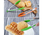 Kitchen Food Tongs - 7" Mini Silicone Serving Tongs - Set of 3