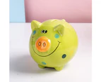 Ceramic Piggy Bank for Kids Coin Bank for Boys and Girls Unique Birthday Gift Nursery Decor Piggy Banks Green (5x5x4inch)