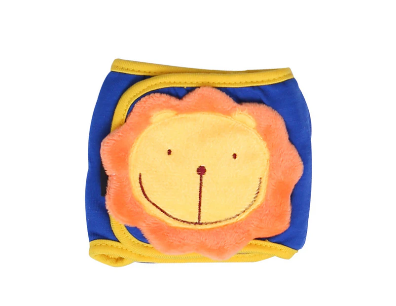 ishuif Pets Dog Cartoon Reusable Anti-harassment Leak-proof Wrap Diapers Safety Pants-S Little Lion