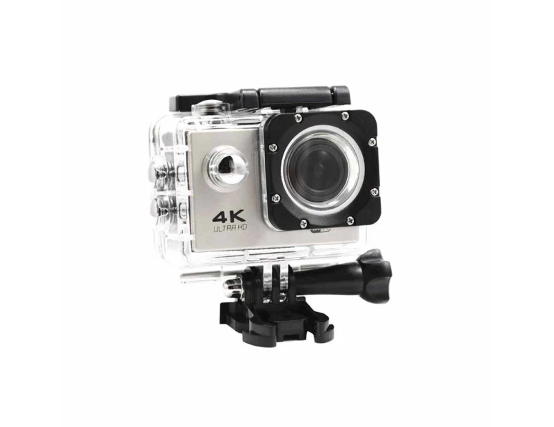 Ultra High Clarity 4K 1080P WiFi 16 Mega Sports Action Camera Waterproof DVR Camcorder Silver Grey