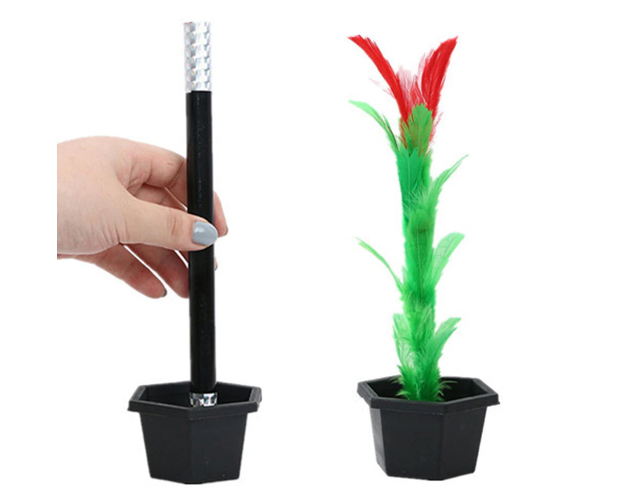 Bestjia Creative Flowerpot Wand Flower Magic Trick Transformation Kids Toy Party Prop