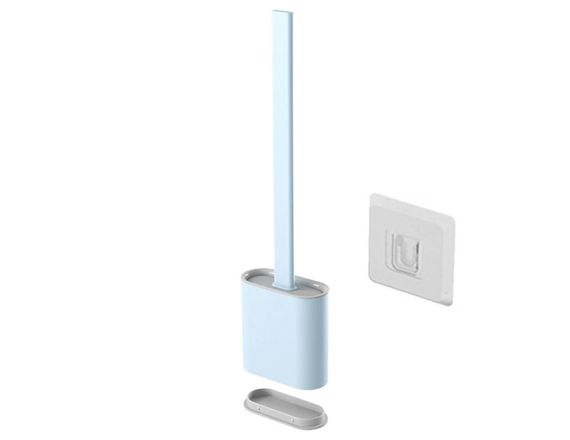 Toilet Brush,Toilet Brushes Bristles, Toilet Brush with Holder Set for Bathroom Toilet -blue