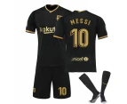 FC Barcelona 2020/21 Away Messi No.10 Soccer Jersey 3-Pieces Kits For Kids Adults