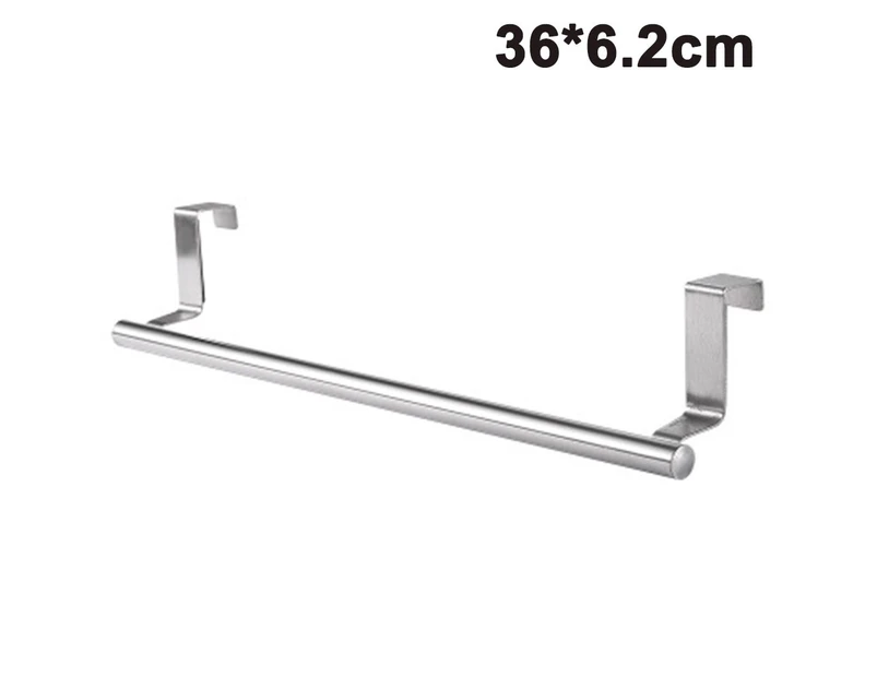 Towel Bar, Modern Towel Rack With Hooks Towel Rack, Brushed Stainless Steel Towel Hanger Over Cabinet - 36*6.2cm