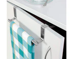 Towel Bar, Modern Towel Rack With Hooks Towel Rack, Brushed Stainless Steel Towel Hanger Over Cabinet - 36*6.2cm