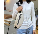 Waist Bag for Men&Women  Waterproof bag with Adjustable Strap for Workout Traveling Casual Running. -cream color