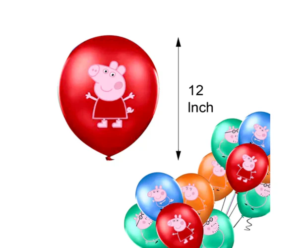 12inch Latex 12pcs Balloon x Peppa Pig Balloon Set Party Supplies Peppa George Kids Birthday Decoration