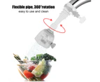 Movable Water Saving Extension Faucet Splash Proof Kitchen Valve Spray Gray 13Cm