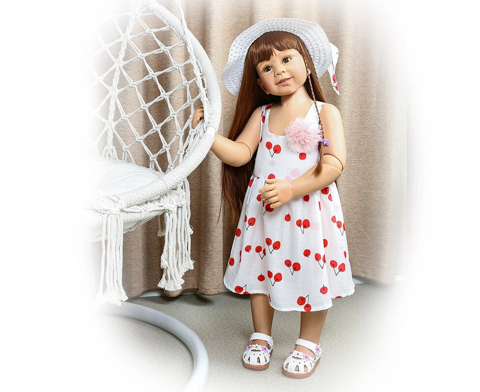 NPK 87CM toddler girl Original Masterpiece Doll Huge baby lifelike artist desgin ball jointed real age2 dress model collectible