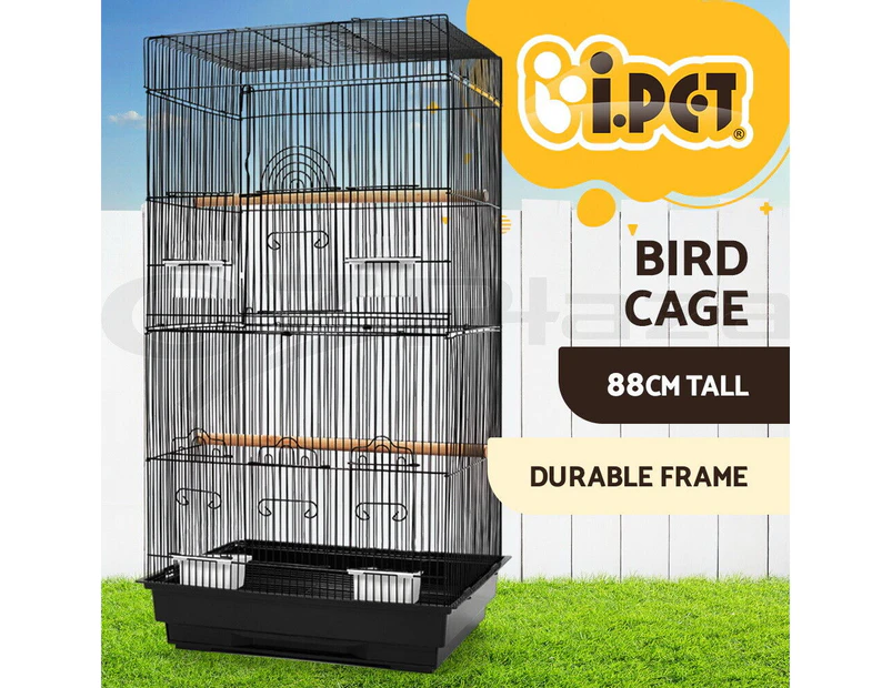 i.Pet Bird Cage Large Cages Aviary Parrot Cage Budgie Small Stand Pet Cage 88CM