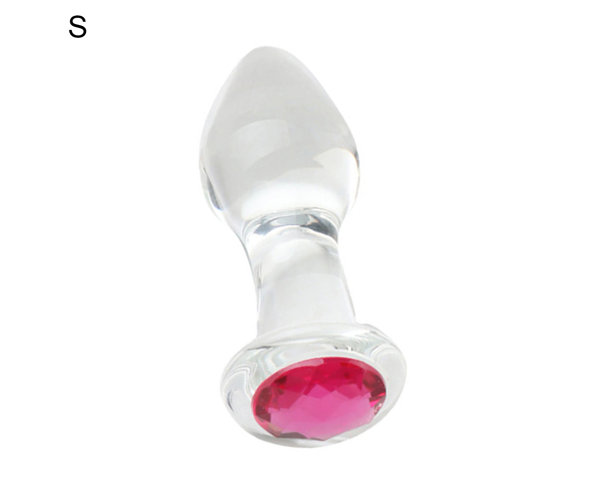 Oraway Anal Plug Smooth Fast Adaptation Glass Butt Plug Sex Toy for Beginner - S