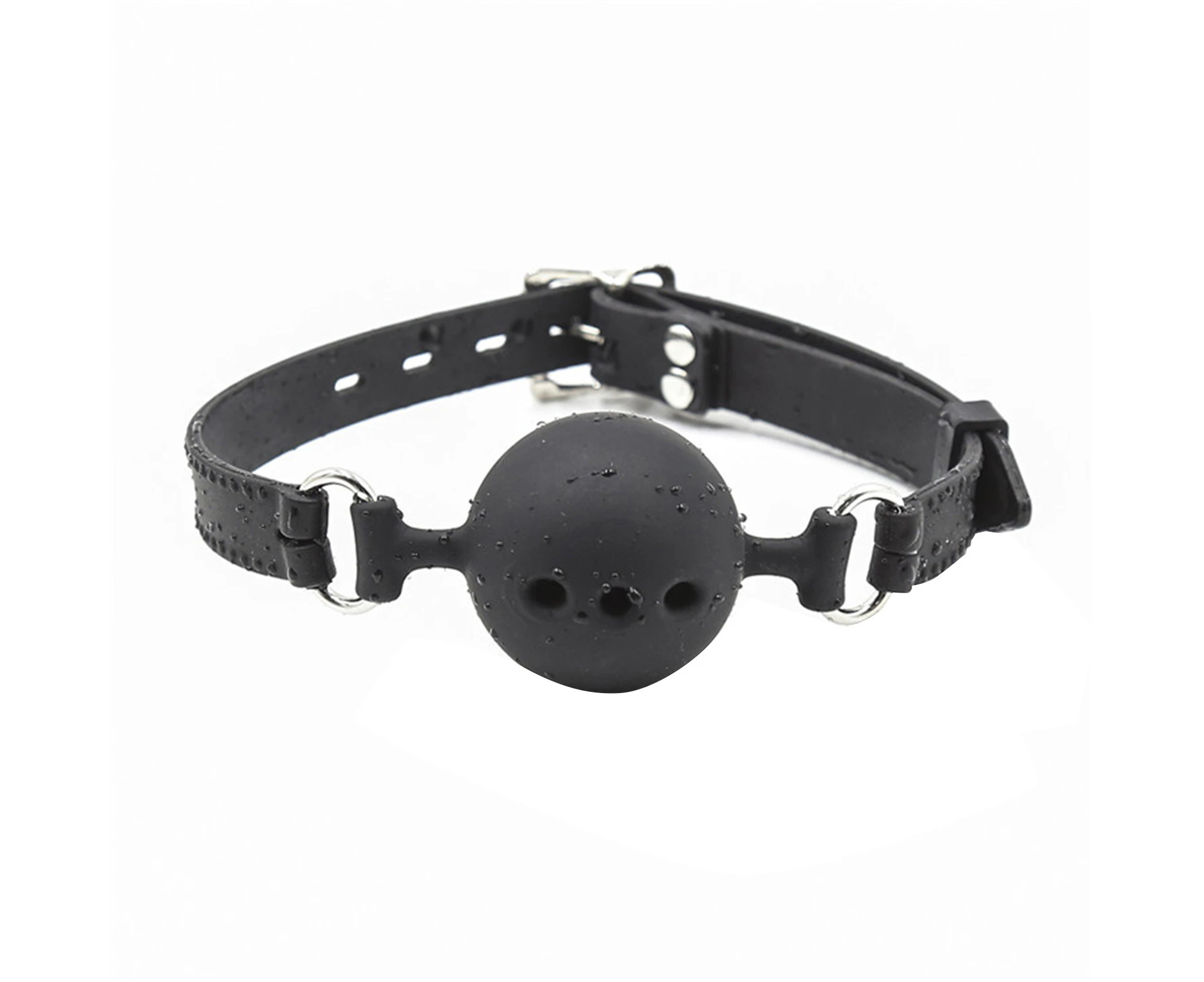 Oraway Open Mouth Gag Breathable Women Accessories Couple Silicone Bondage Mouth Gag Ball for Lover - L Black