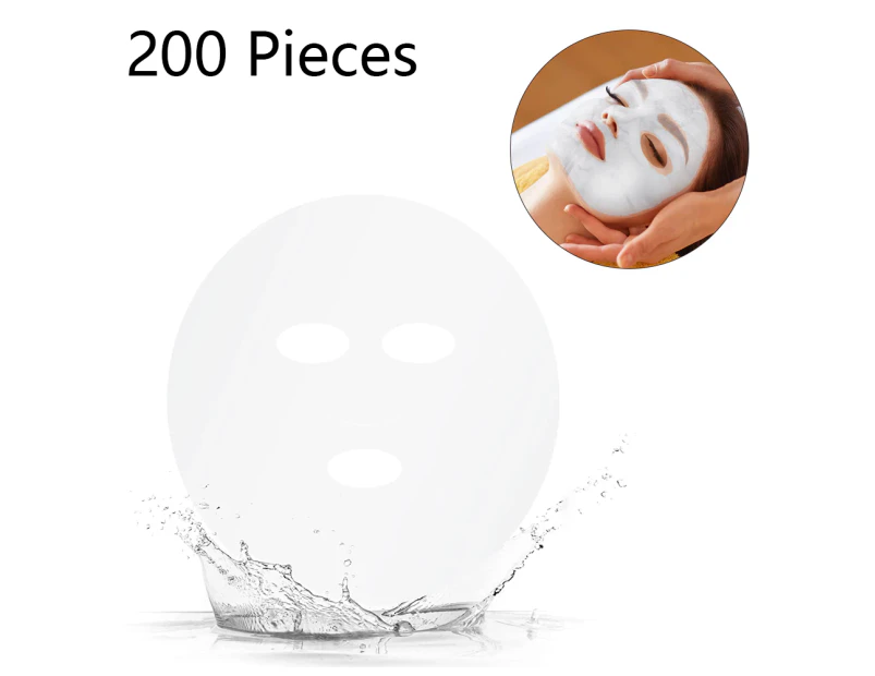 200 Sheets Facial Plastic Mask Disposable Facial Sheet Mask Transparent Face Masks Skincare