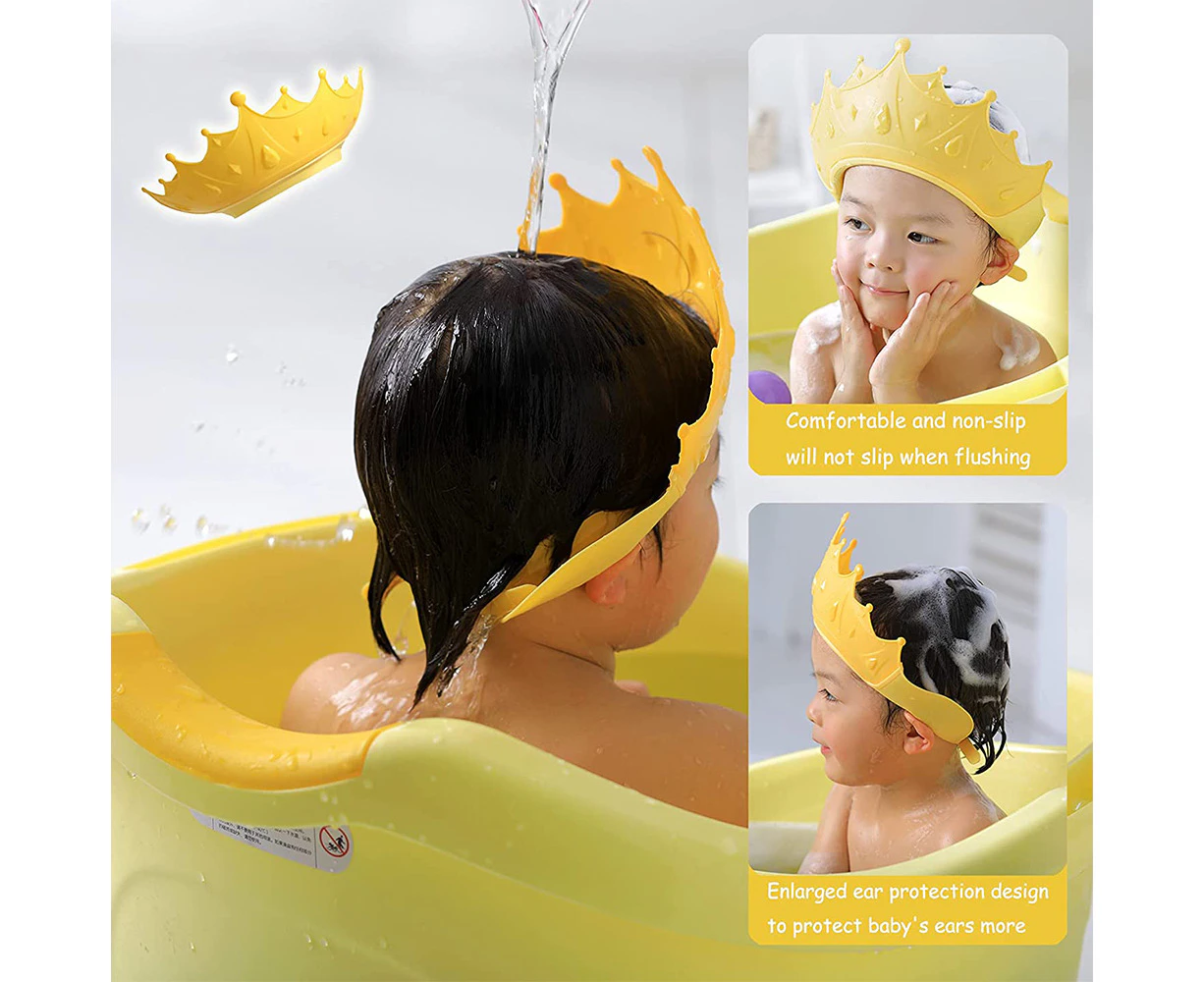 3pcs Baby Shower Cap Waterproof Shampoo hat for Children Toddler Protect Ears Eyes silicone shampoo cap