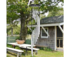 Outdoor Wind Chimes, 90cm Memorial Wind Chimes with Hooks, 18 Aluminum Alloy Tubes Wind Bell with Wood Design-Silver