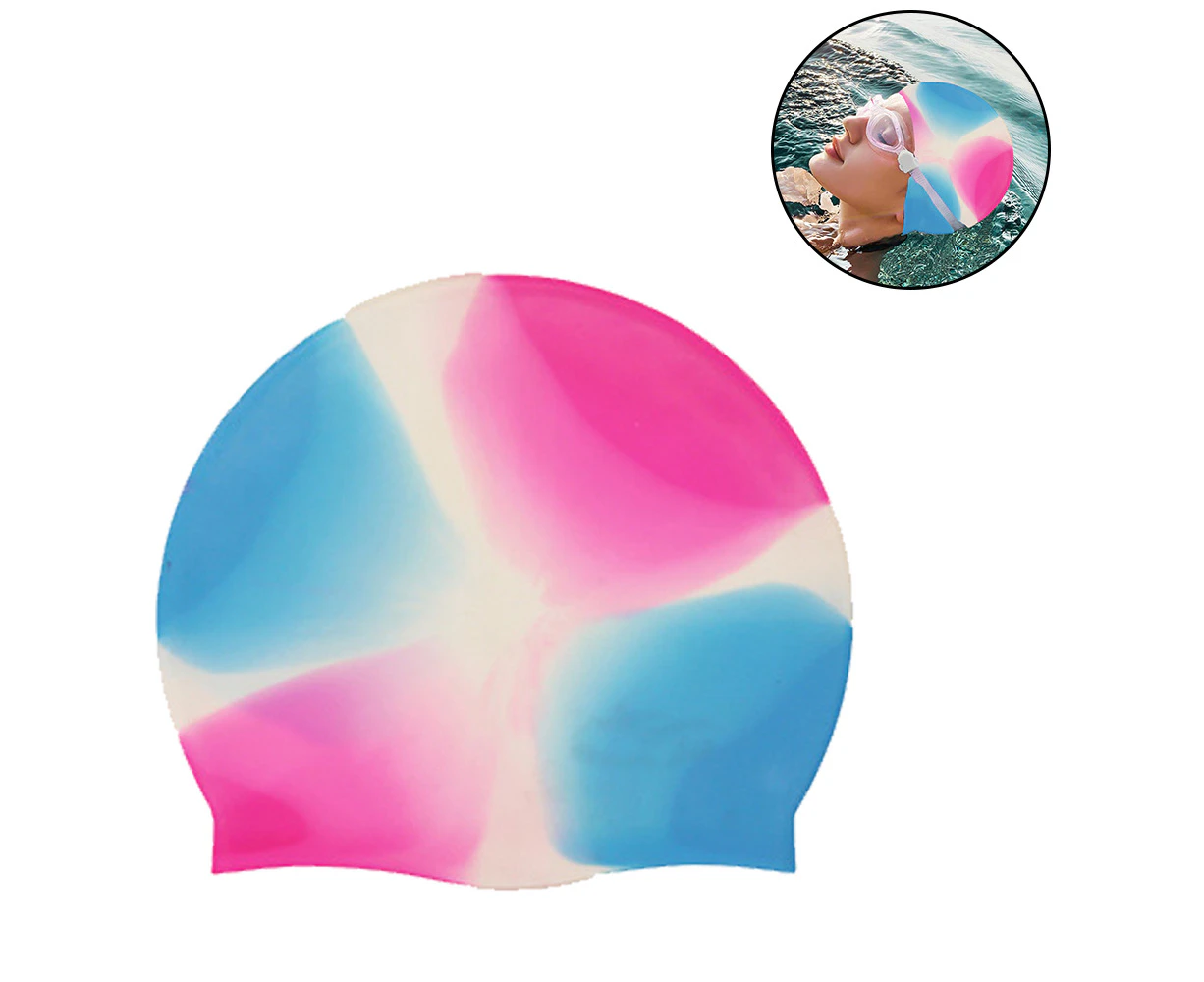 Swim Cap Kids (1 Pack), Durable Waterproof Swimming Cap for Girls Boys Teens Toddler, Comfortable Fit-Style 1