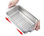 Over The Sink Strainer Collapsible Stainless Steel Sink Drain Strainer Basket for Wash Vegetables and Fruits, Drain Cooked Pasta and Dry Dishes