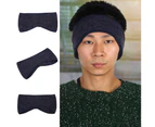 Unisex Outdoor Sports Hairband Winter Ear Warmer Hearband Head Wear (Navy  Blue)