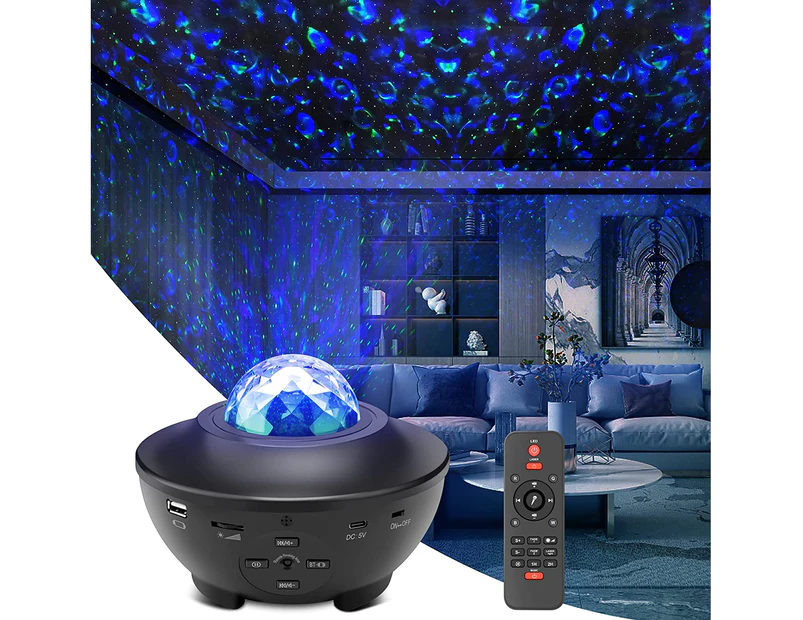 Star Light Projector, Galaxy Light Projector with Ocean Wave, Music Bluetooth Speaker, Remote Control