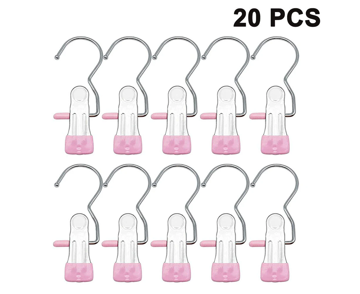 20 PCS Boot Hanger Clips,Laundry Hook Hanging Clothes Pins Stainless Steel Hanger Hold Clips for Socks, Towels, Underwear,Hats,Scarfs,Towels - Style3