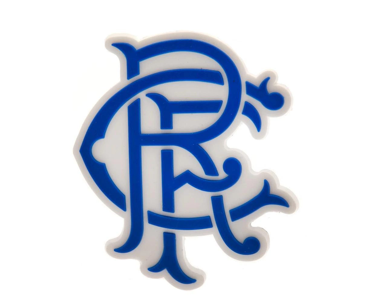 Rangers FC Scroll 3D Logo Fridge Magnet (Blue/White) - TA9942