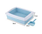 Rectangle Semi-Closed Anti-Splash Pet Cat Litter Box Case Toilet Tray with Scoop 3#